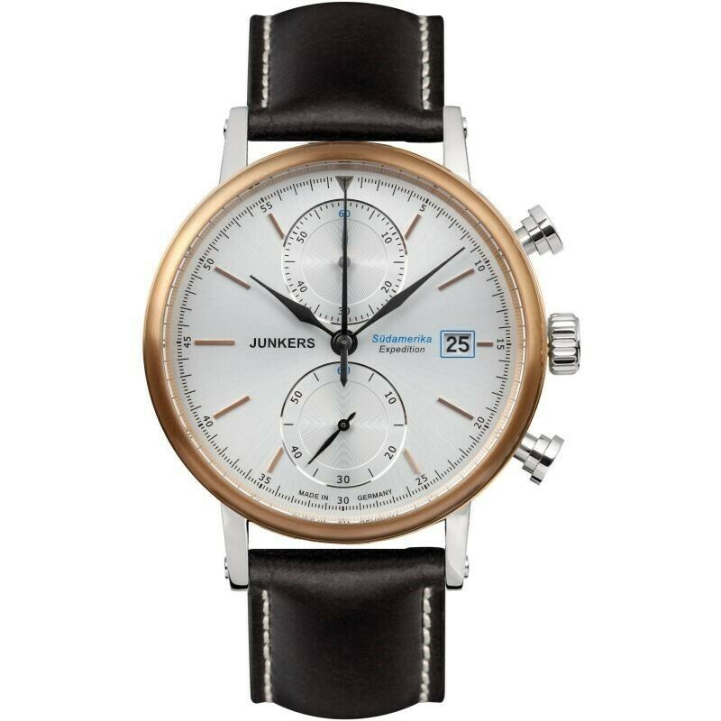 Montre Femme Junkers Expedition Amérique Du Sud 36mm - Quartz, Cuir, Neuve