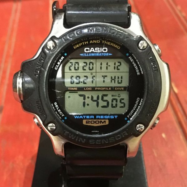 CASIO DEP-610 ツインセンサー CASIO DEP-610 ログメモリー ツインセンサー ダイバーズウォッチ