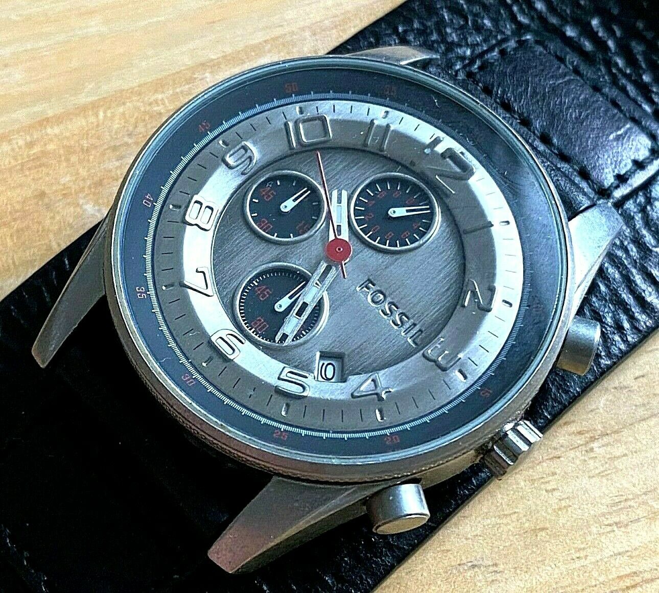1998 FOSSIL WATCH JR-9585 RARE Fossil Digital Watch Jr-8859 Retro: Special Handmade  main image 4