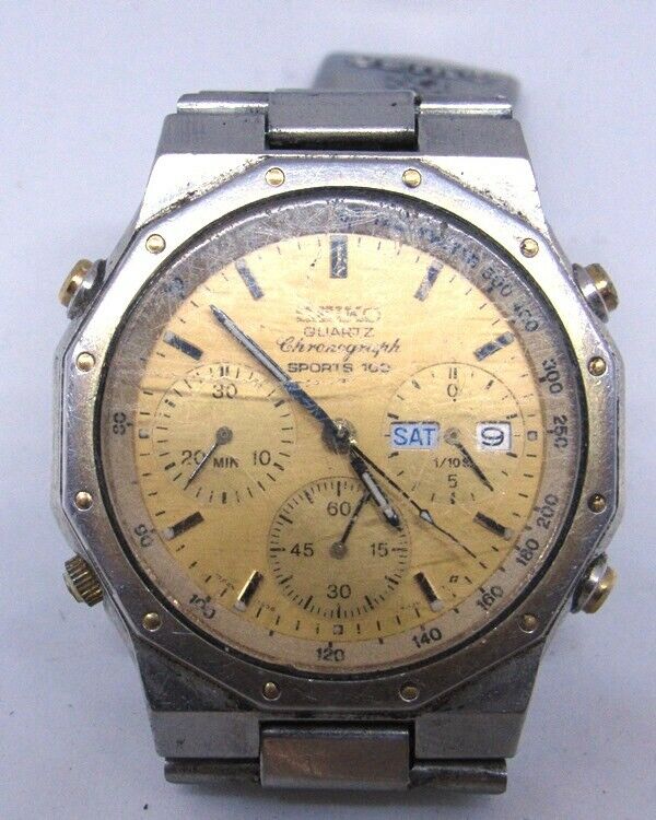 Vintage Men's SEIKO 7A38-702H CHRONOGRAPH 100 Wrist Watch | WatchCharts