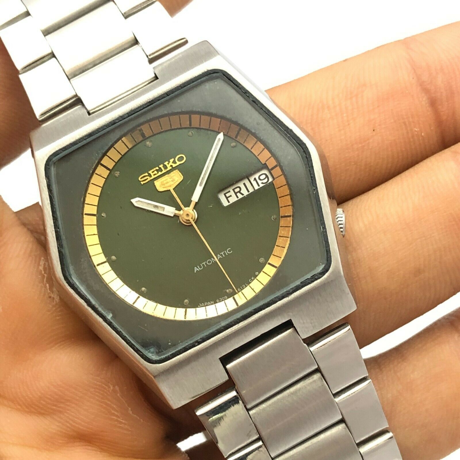 Vintage Seiko 5 6309-610A Day Date 36mm Automatic Japan Made Wrist