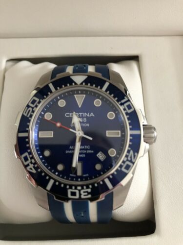 CERTINA DS ACTION Mens Automatic BLUE Dial Rubber Strap All Boxes