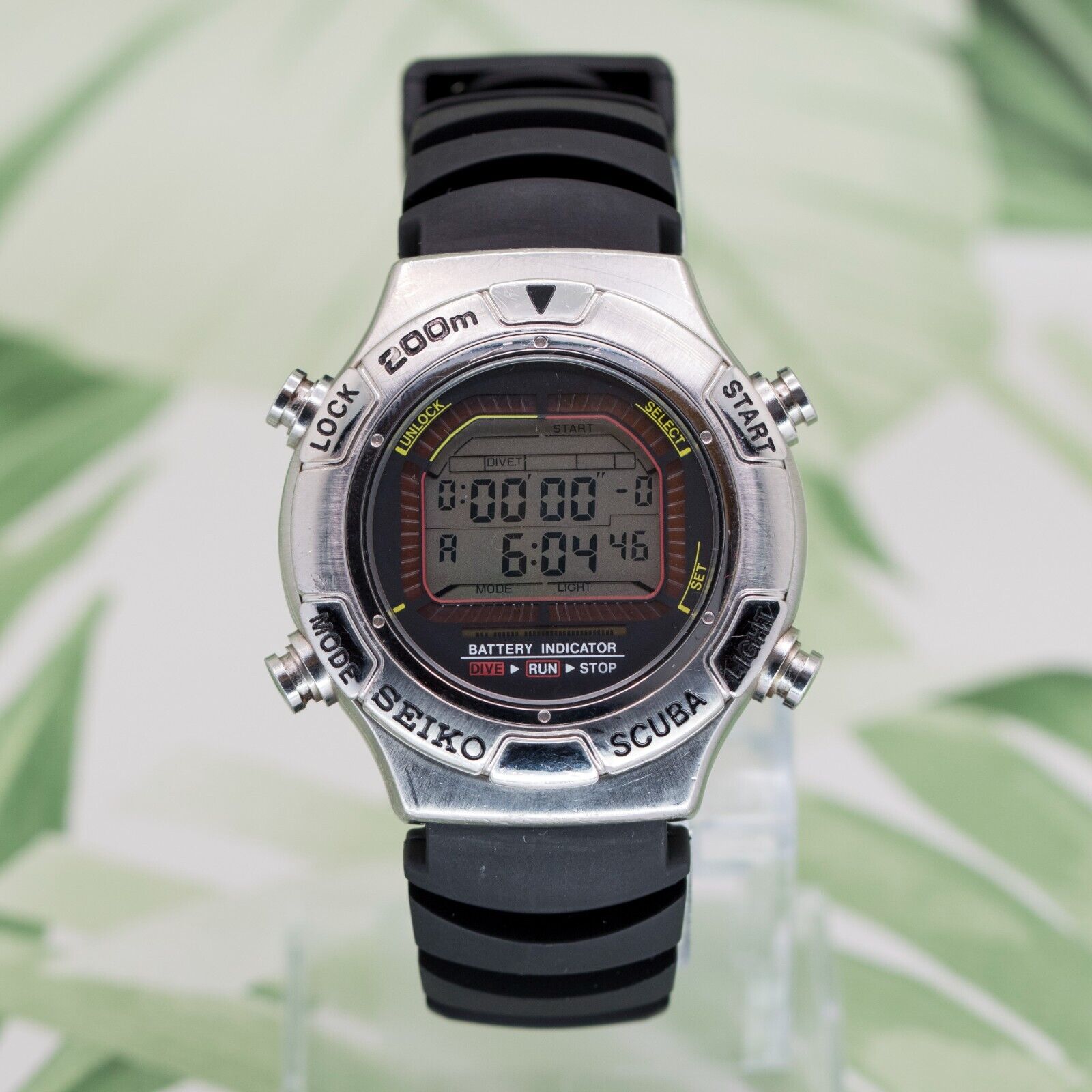 送料無料の通販 S800-0020 SEIKO 1992 SCUBA DIGITAL VINTAGE 200M DIVER'S AIR 時計