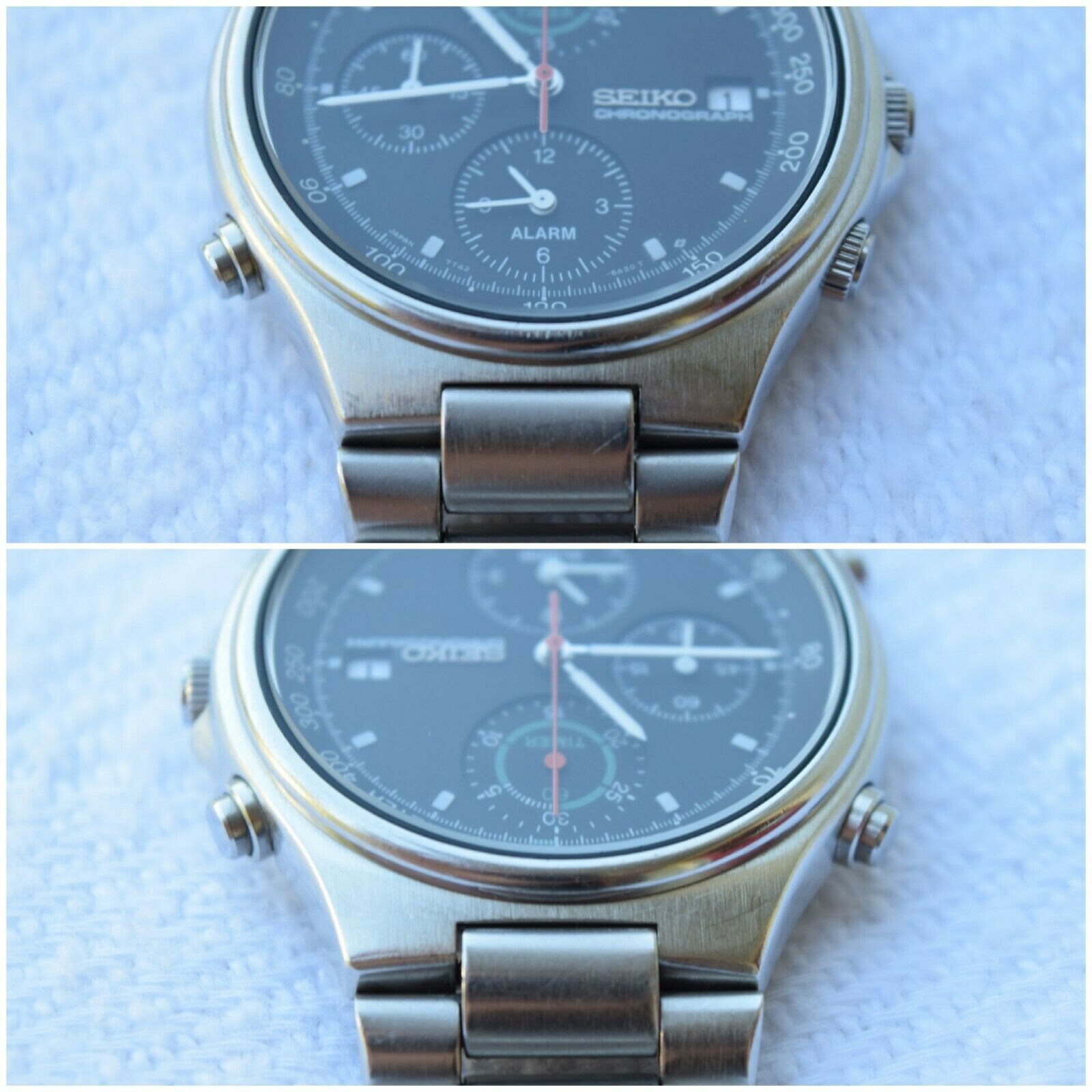 Serviced Seiko Speedmaster 7T42-6A10 Chronograph SBBR003 July 1992