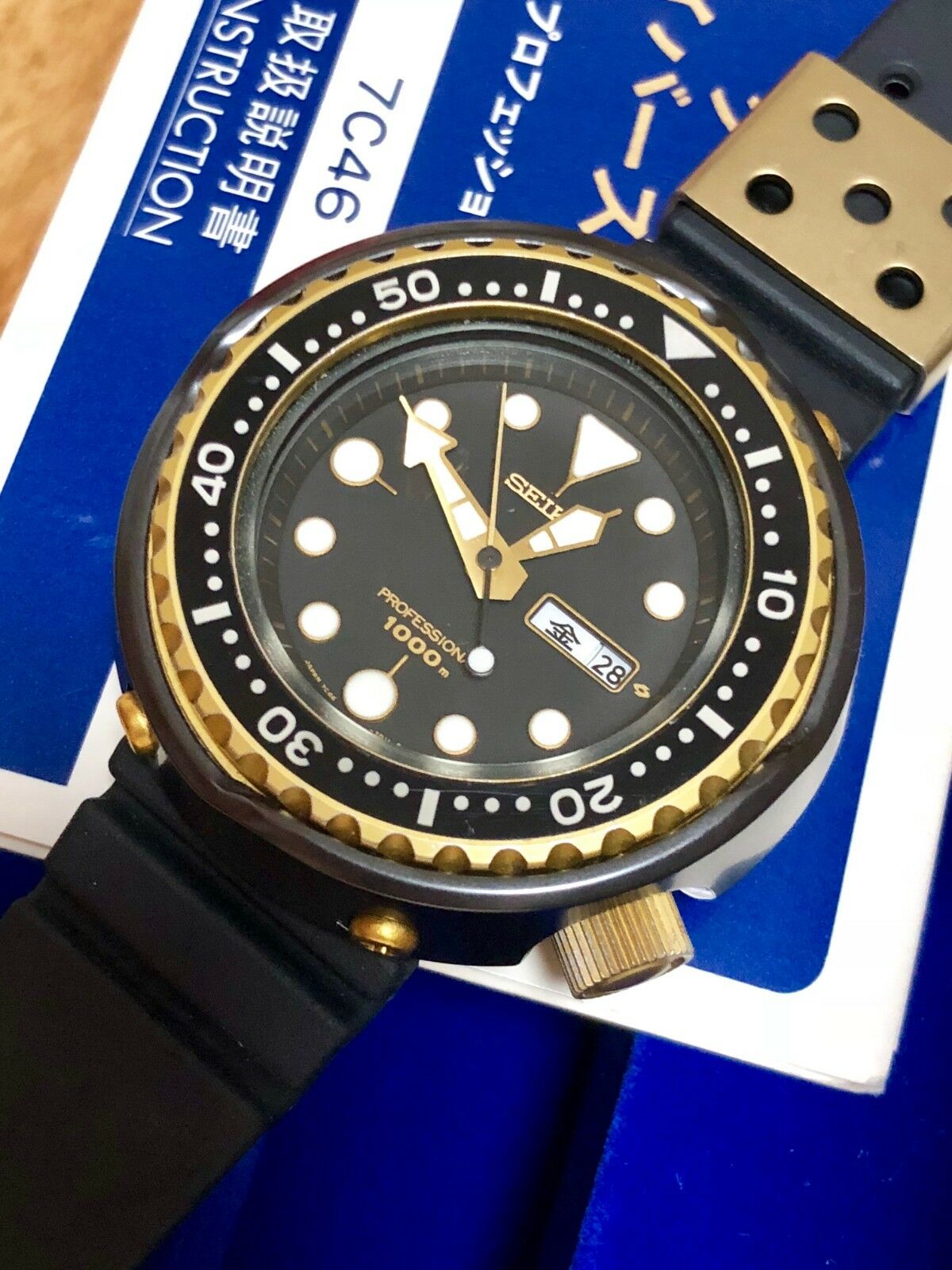 時計 SEIKO 7c46-7009 Diver sbbs018 1000m SSBS018 Seiko 7C46-7009 1000m Vintage Diver Golden Tuna