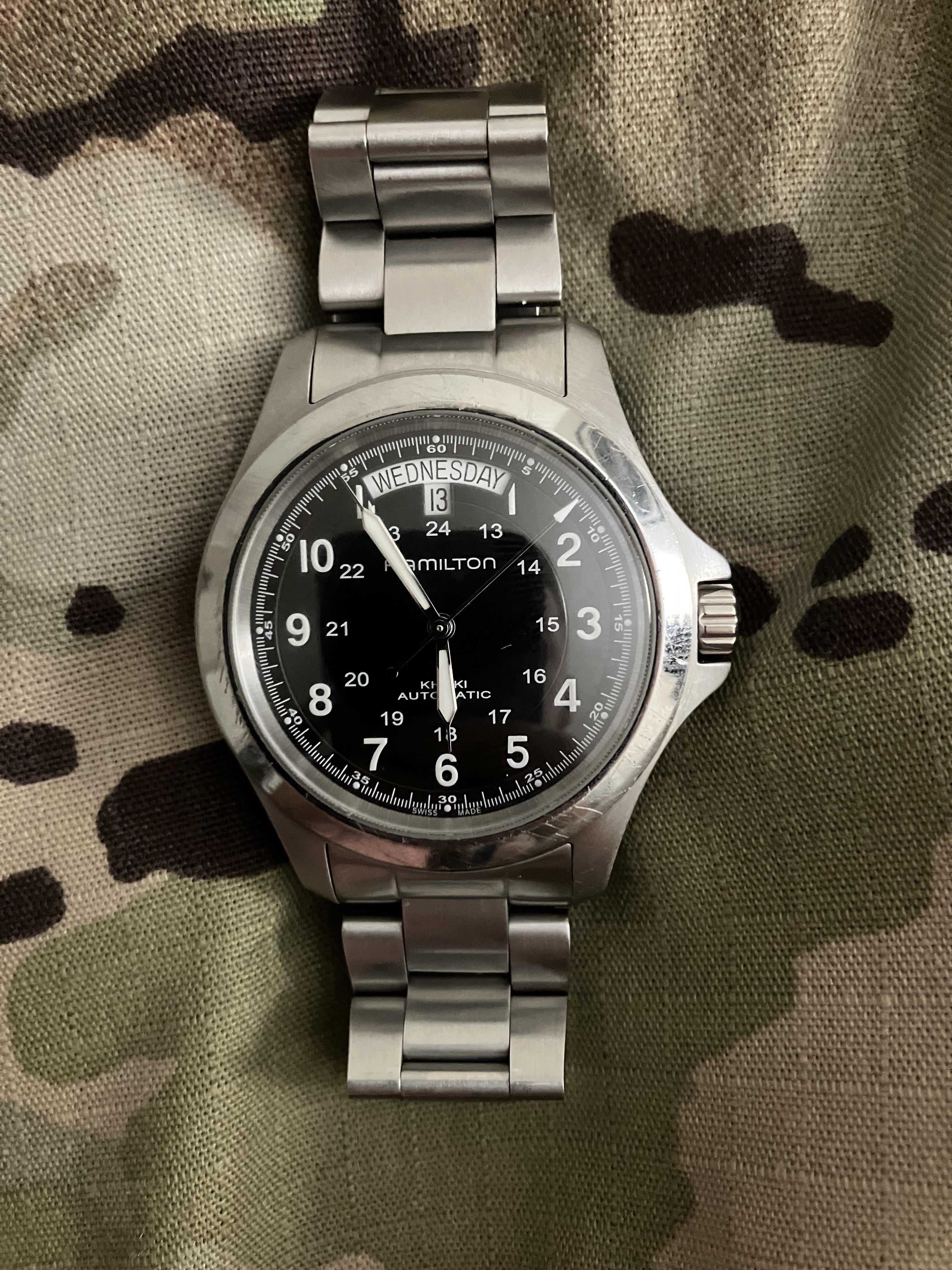 Hamilton khaki cheap king metal bracelet