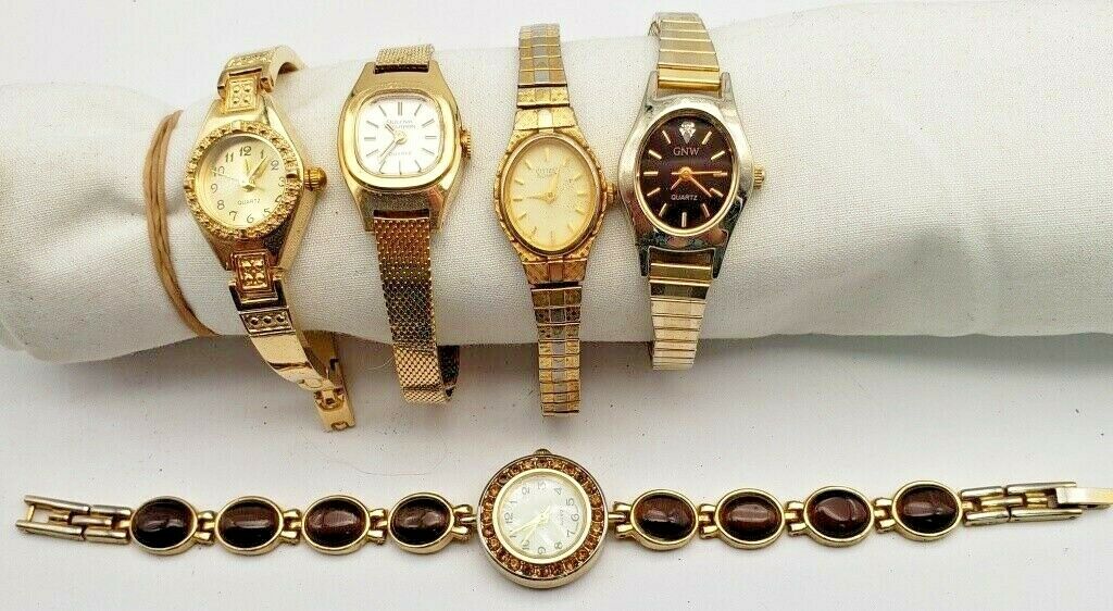 GNW, ladies dress watch, Silver and Gold,Date 25 mm case ,stretch  Band,GNWL3880 | eBay