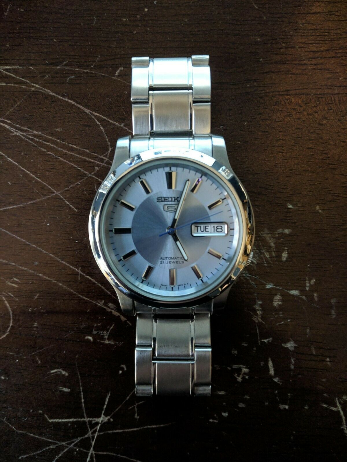 seiko 5 light blue dial