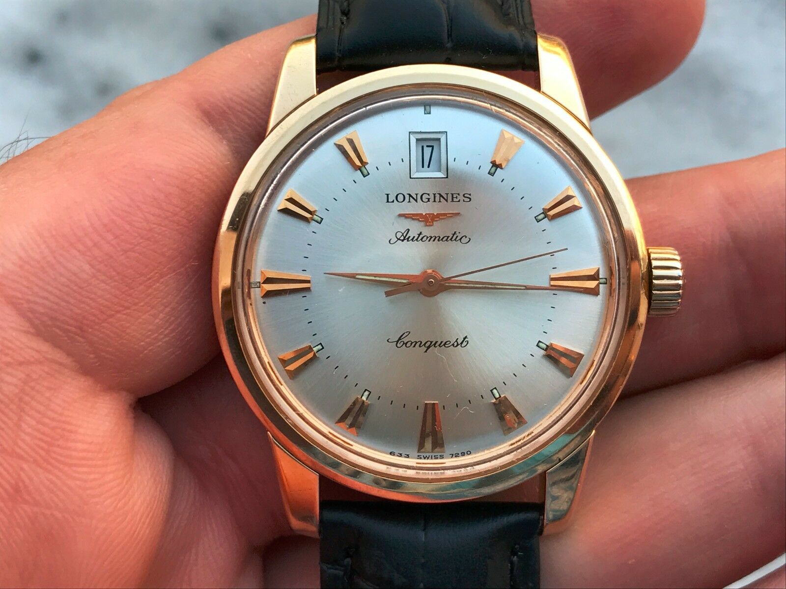 longines conquest heritage 18k gold