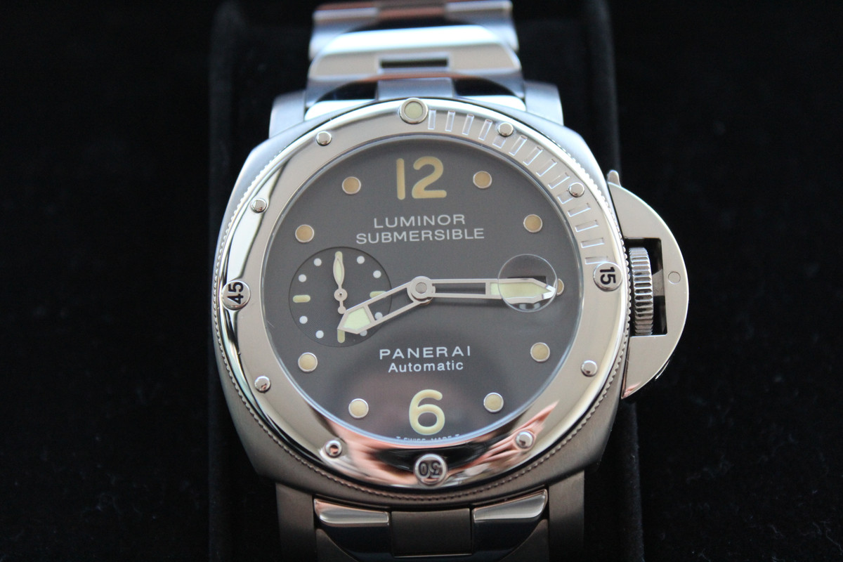 FS Panerai PAM 170 Luminor Submersible ANTHRACITE DIAL BRACELET BOXES PAPERS WOW WatchCharts Marketplace