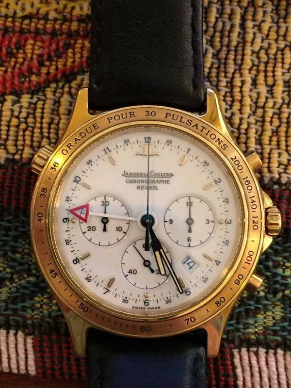 FSOT Jaeger LeCoultre JLC Heraion Reveil 18K Chronograph ref