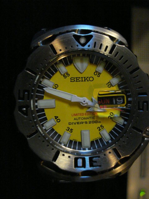 SOLD Seiko Yellow Monster SKZ203 K1 WatchCharts Marketplace