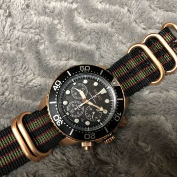 Seiko Prospex Solar Rose Gold Black Diver's Watch SSC618P1 44mm |  WatchCharts