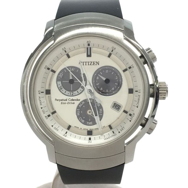 [Used] CITIZEN ECODRIVE / Quartz watch / Analog / Rubber / Silver