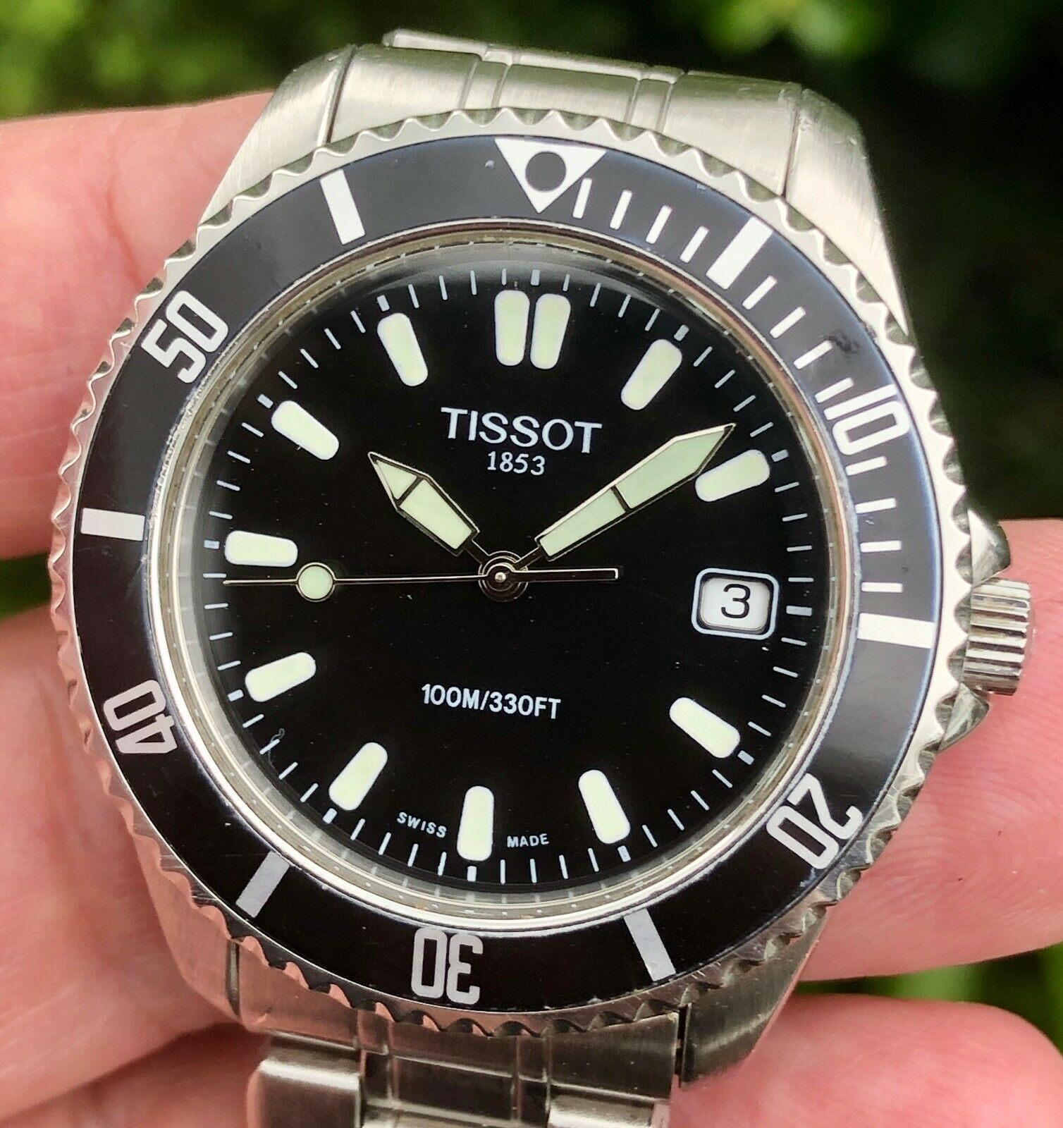 Tissot 1853 E663 763M Quartz 100m Dive Watch Swiss ETA Movement