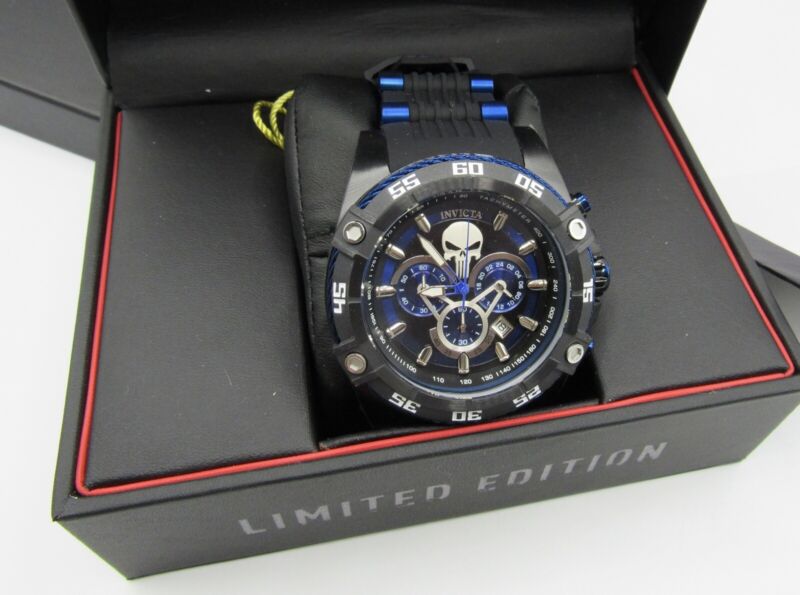Sold at Auction: Men's Invicta Limited Edition Marvel Punisher Chrono Watch