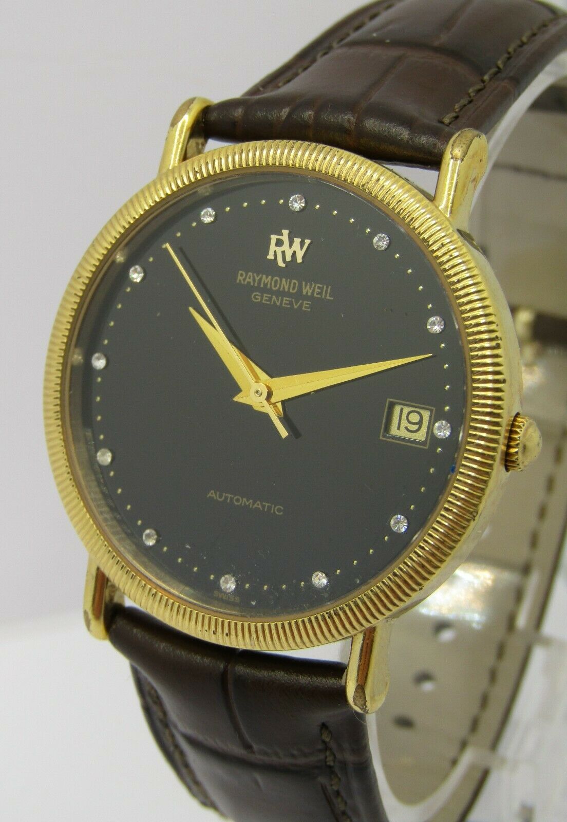 RAYMOND WEIL ゴールド腕時計 Exc+5] RAYMOND WEIL Coliseum 18K Gold QZ Watch Used Working