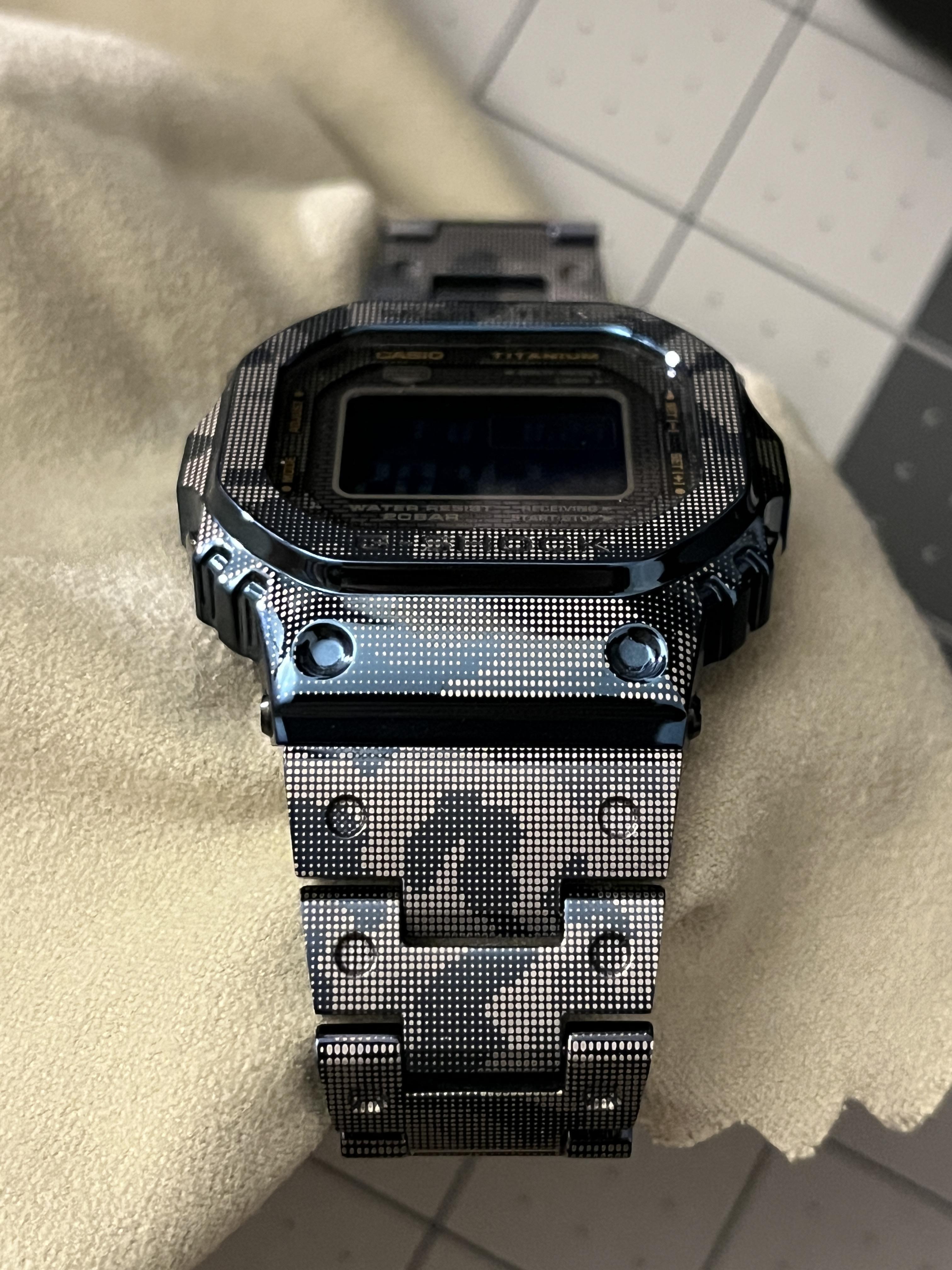 WTS]Casio G-Shock GMWB5000TCF2JR, full set (blue camo titanium