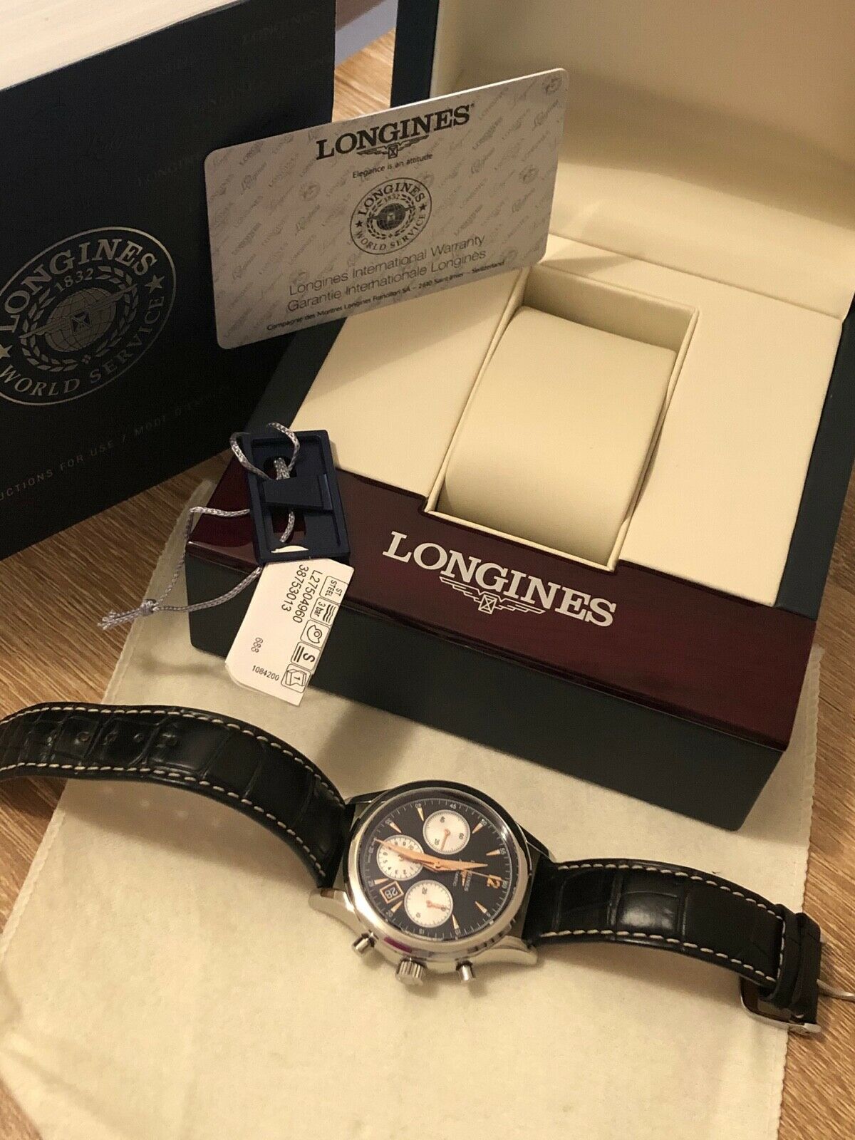 Longines Heritage L27504960 Men s Heritage Chrono Black Dial Watch