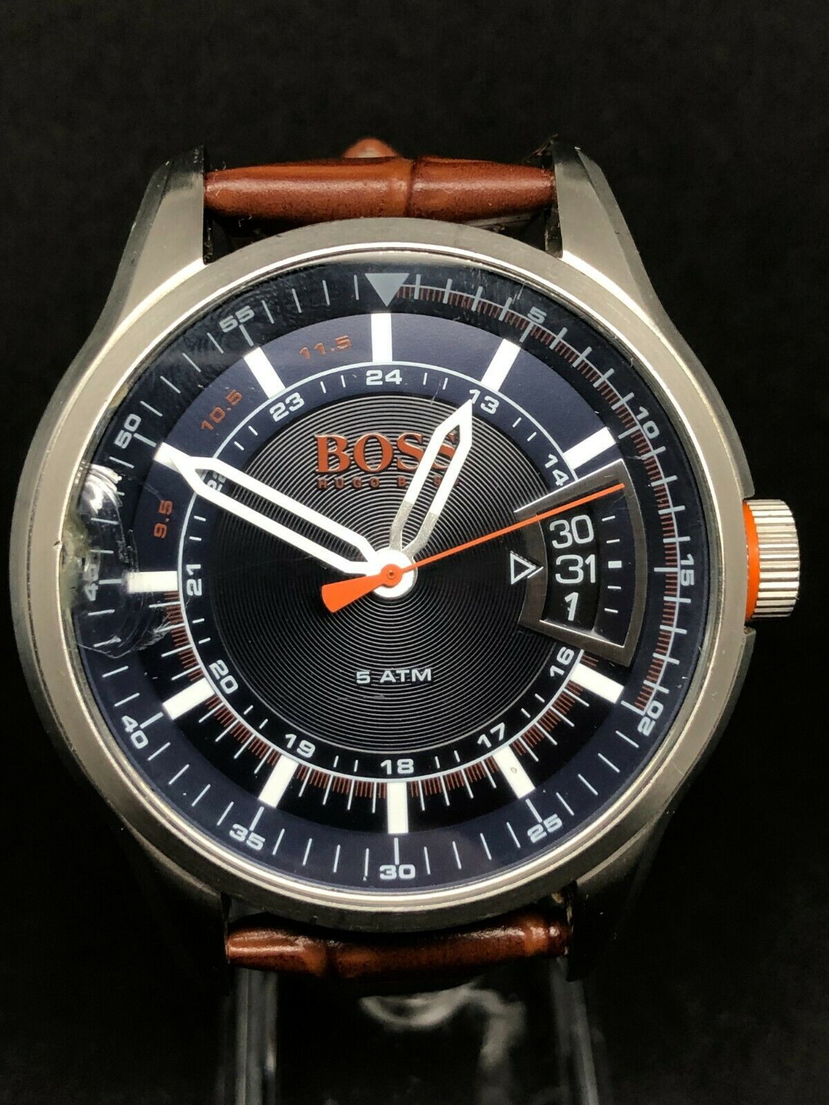 Hugo Boss Mens Classic Watch HB.300.1.14.2972 B.New Leather Strap
