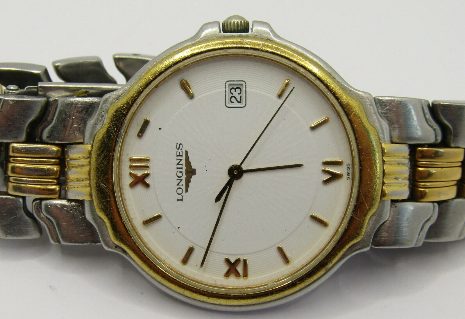 LONGINES EFCo S30 2 Tone Gold Plated Stainless Steel Mens