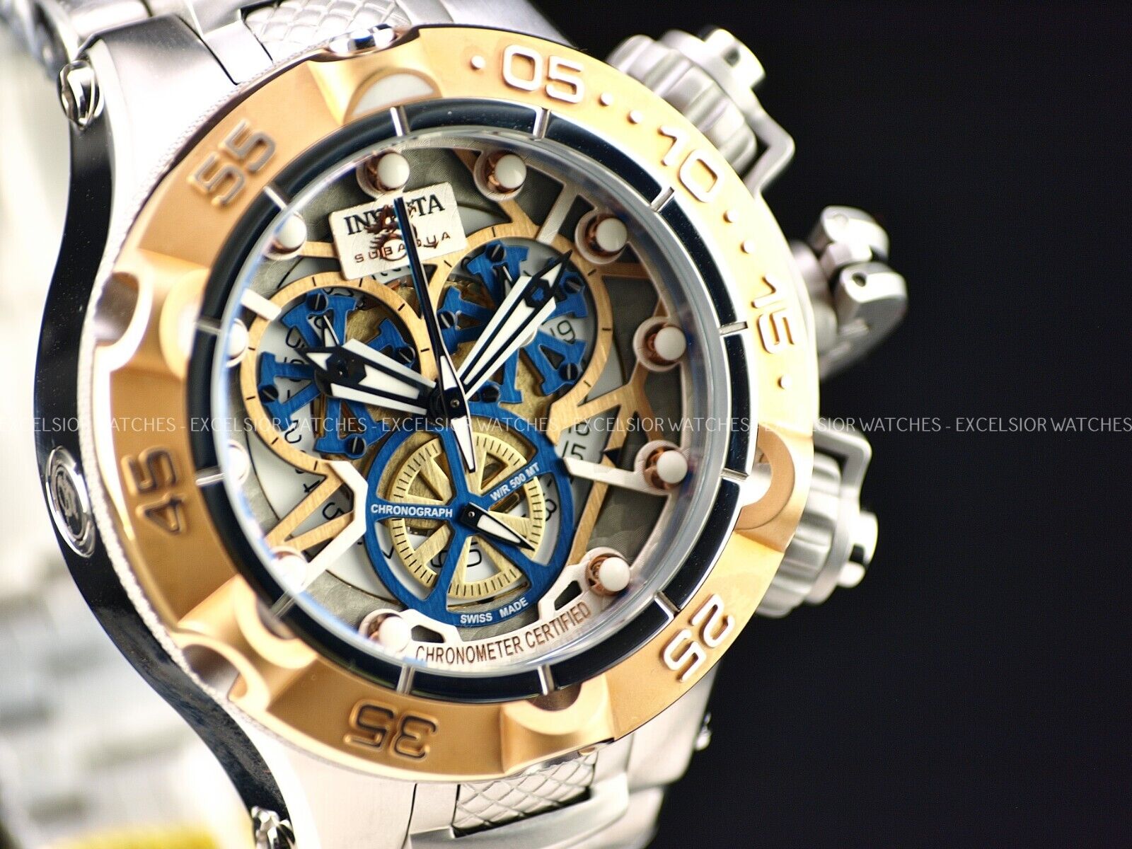 Rare Invicta Subaqua V 50mm Swiss COSC 27J Chrono ETA 251.233 Skeleton SS Watch WatchCharts Marketplace