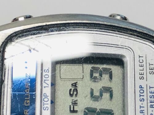 SEIKO A156-5010 DIGITAL ALARM CHRONOGRAPH STAINLESS STEEL