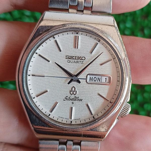 Vintage Seiko SilverWave Mirror Blue Dial Watch 7546-8340 | eBay