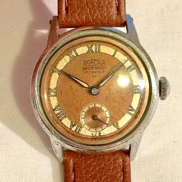 Roamer Vintage Swiss ROAMER Shock Resist Mens Watch ft. Sub-second Dial 215999 ...