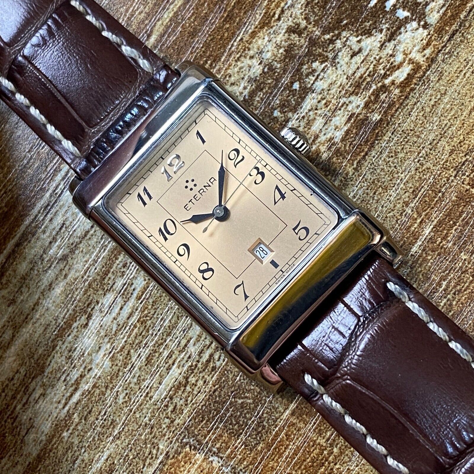 Eterna Matic Les Historiques 1935 Rectangular Automatic Wristwatch ref. 8490.41 WatchCharts Marketplace