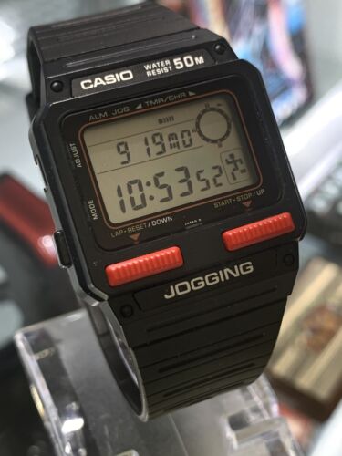 1982 NOS Casio J-51W Digital Jogging Watch, Module 208