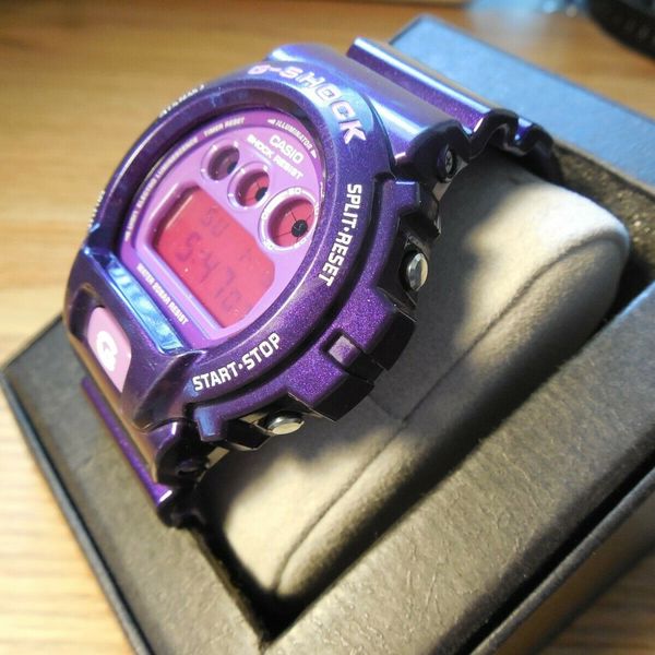Men's Casio G-Shock Watch Model DW-6900CC-6D Purple Color in Color