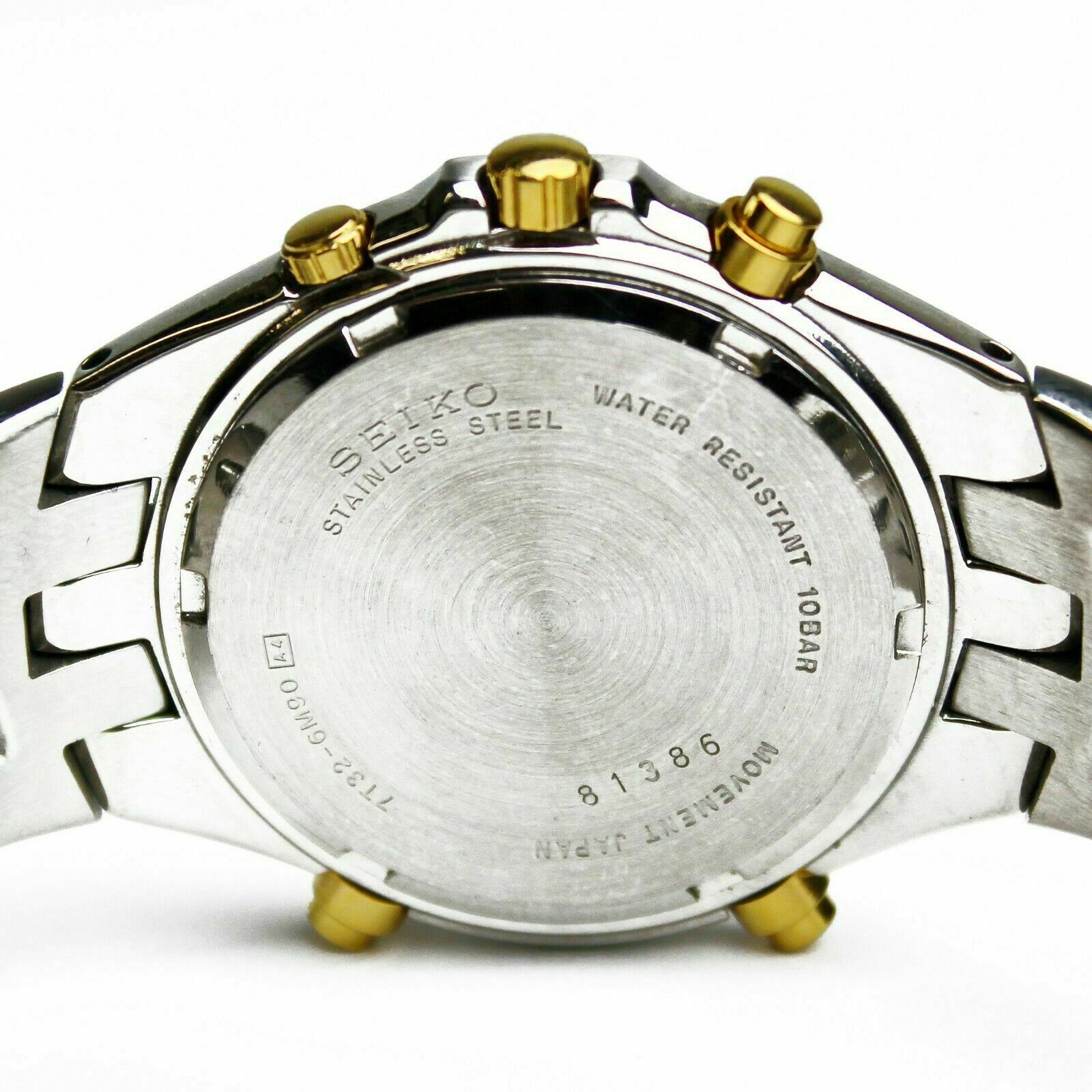Vintage Seiko 7T32 6M90 Men's Watch Chronograph Gold Silver Tone Joe  Biden's | WatchCharts