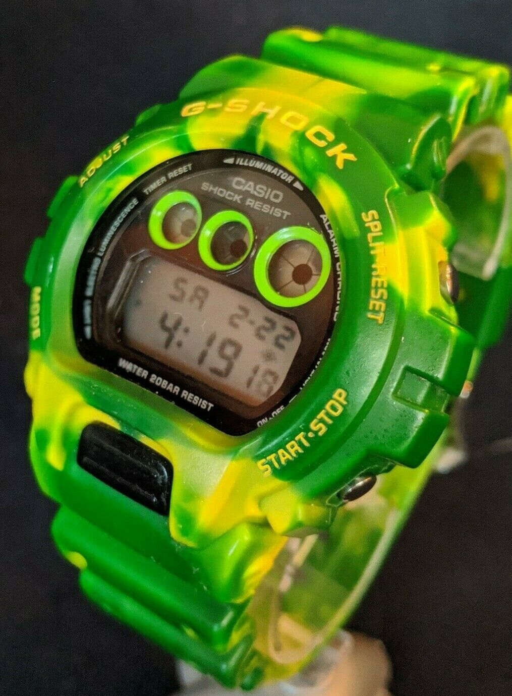 Vintage CASIO G-SHOCK DW6900MC-3JF Marbled Colors green camouflage