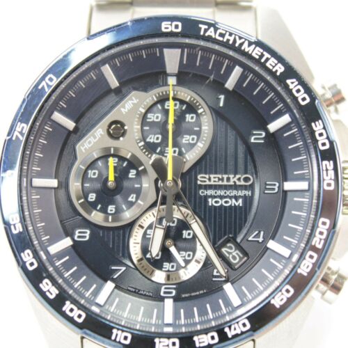 Mens Seiko wrist watch Chronograph Date 8T67-00H0 stainless steel quartz |  WatchCharts