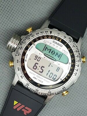 RARE CASIO VINTAGE DIGITAL WATCH PRO TREK 991 ALT-7000 ALTI THERMO TWIN  SENSOR | WatchCharts