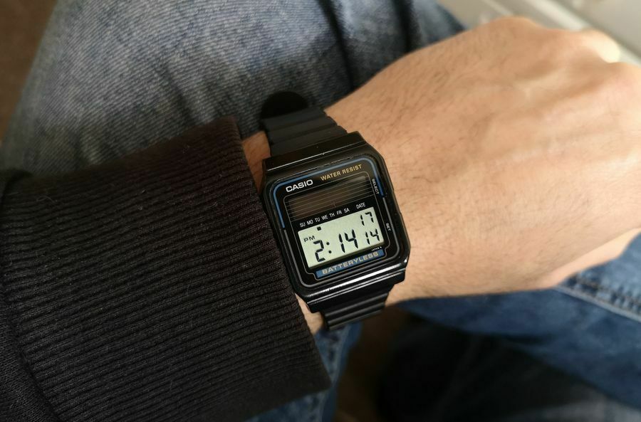Rare vintage 1986 Casio FB-52W module 520 solar batteryless men's