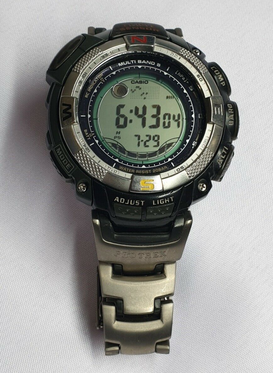 Casio Pro Trek Japan Titanium 3132 PRW-1500J WR 200M Compass