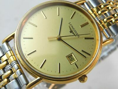 BEAUTIFUL!! LONGINES L4.636.2 GOLD DATE MEN'S VINTAGE WATCH SWISS