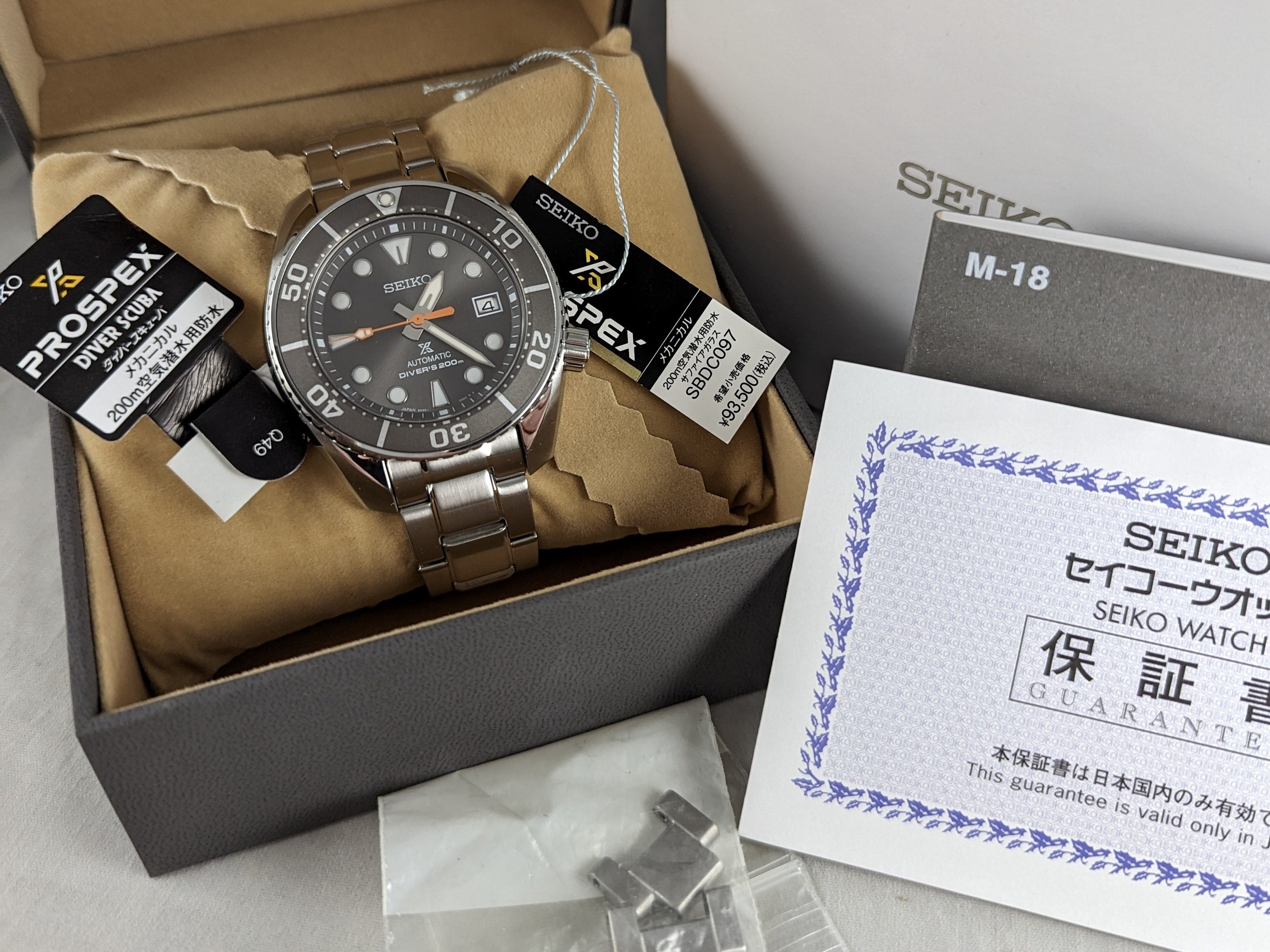 Seiko Sumo SBDC097 JDM Anthracite Grey Dial - Full Set [$450 USD] |  WatchCharts Marketplace