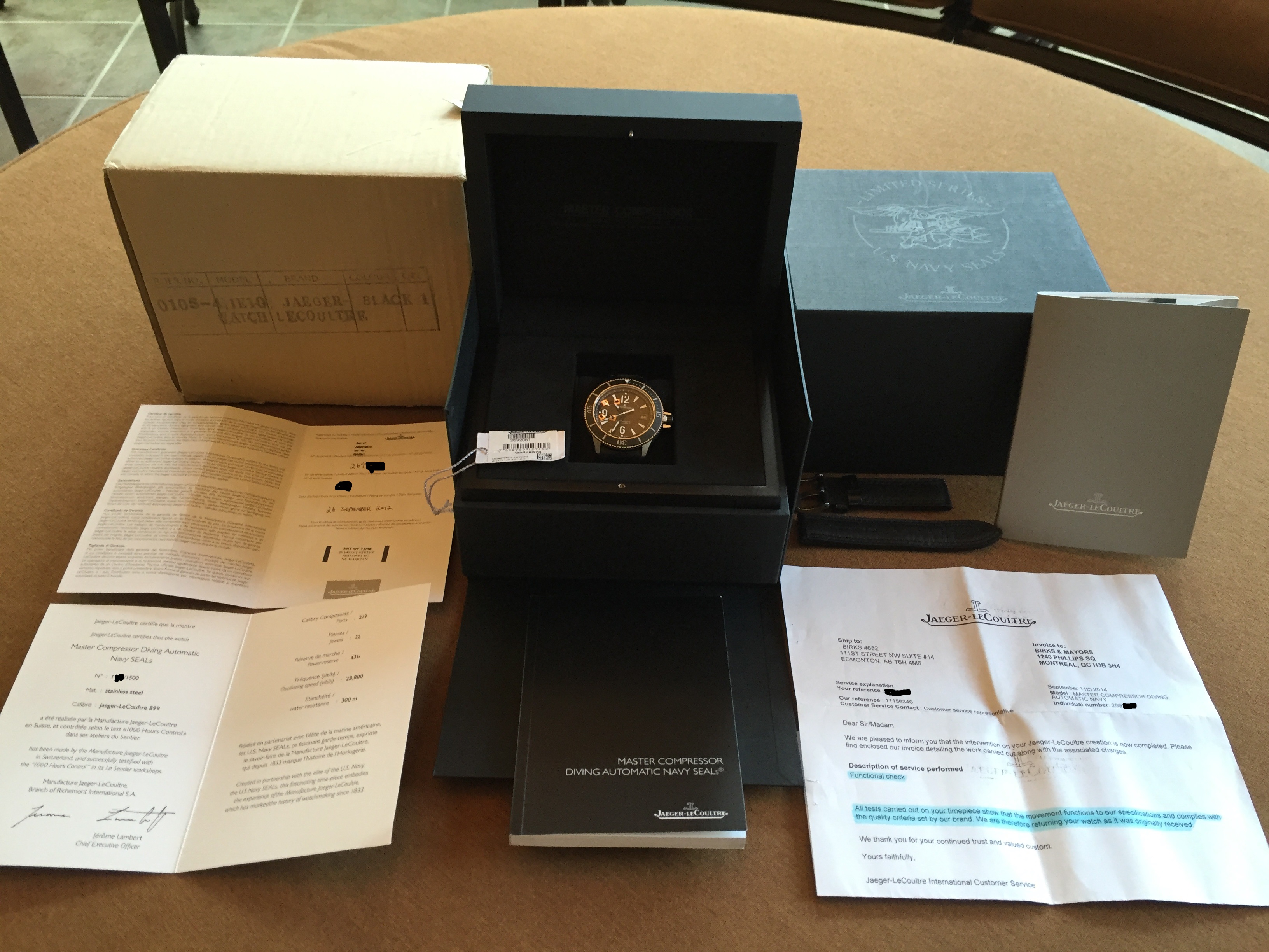 Jaeger LeCoultre Master Compressor Navy SEALs Triple Boxed All