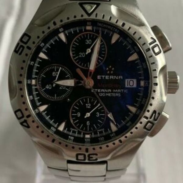 Lunette De Montre Eterna Monterey Acier - Diamètre 39mm, Référence 1610.41, Argent, Neuf Sans étiquette