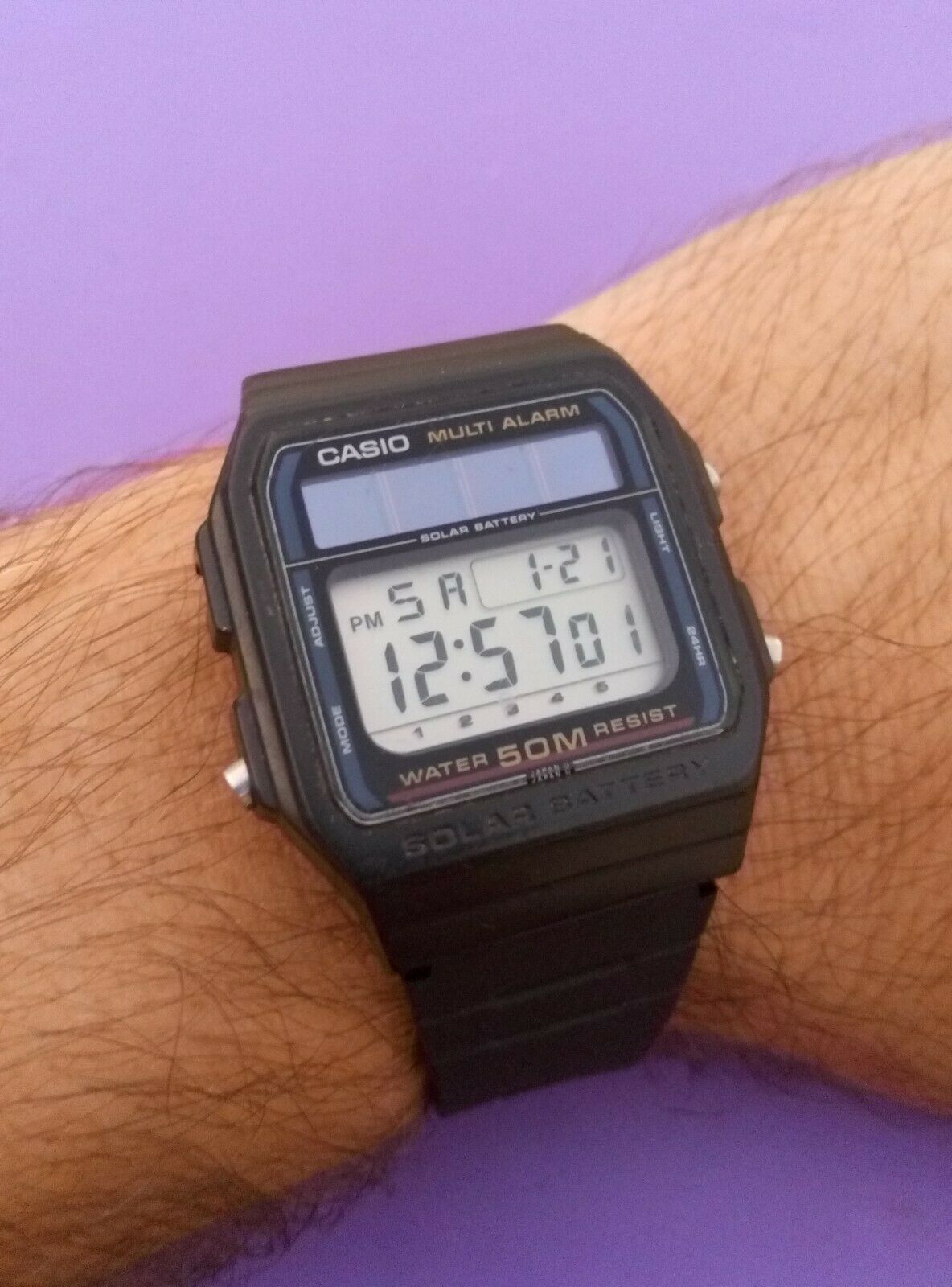 Rare Vintage Casio WL-10 Digital Multi Alarm Solar Battery Japan
