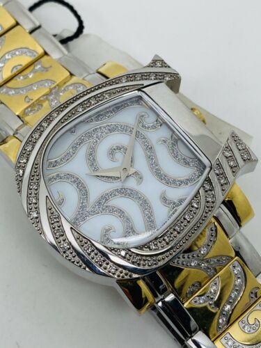 New Beautiful Aigner Mother Of Pearl Diamonds Dial Steel And Gold