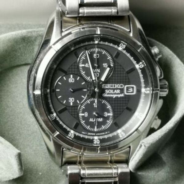 Mens seiko chronograph solar watch Cal V172 | WatchCharts