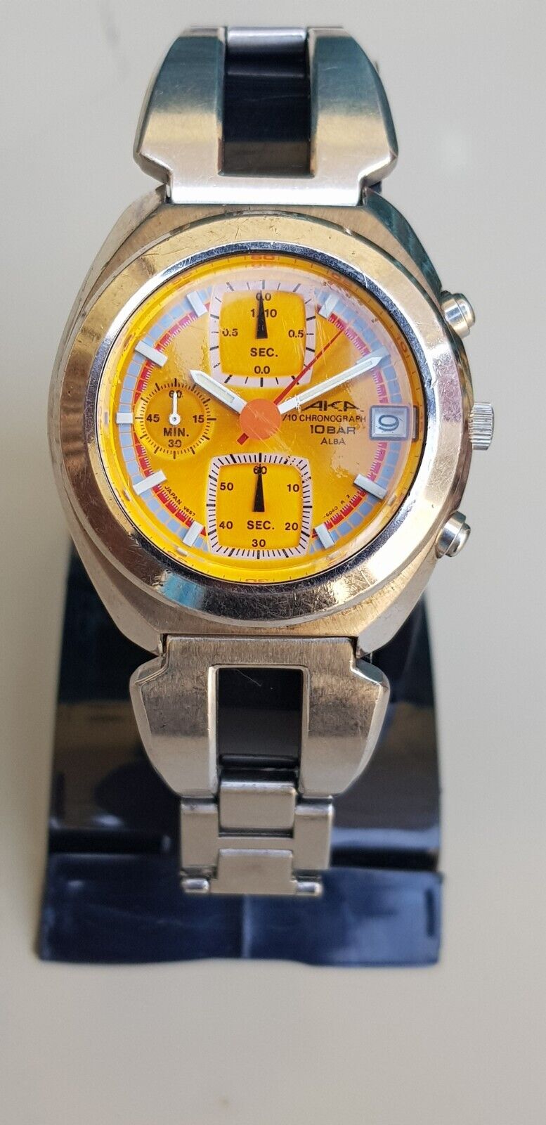 vintage rare AKA alba seiko chronograph quartz v657-6030