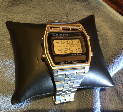 Seiko Vintage Digital Watch Silver Wave A258-5000 Original LCD | WatchCharts