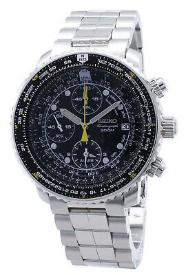 Seiko Pilot's Flight Alarm Chronograph SNA411 SNA411P1 SNA411P 200M Men ...