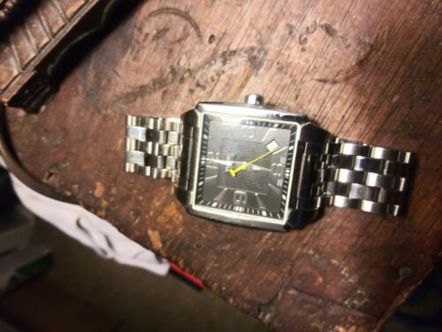 Tissot 1853 TXL Square Face Black Stainless Steel Yellow Second