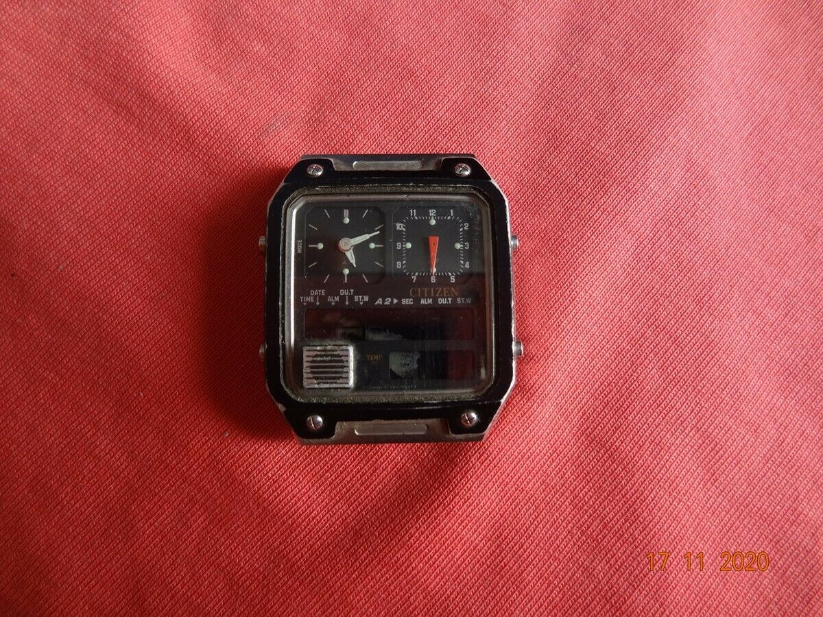 Vintage CITIZEN Ana Digi Temp 8981 084535 For Parts or Repair WatchCharts